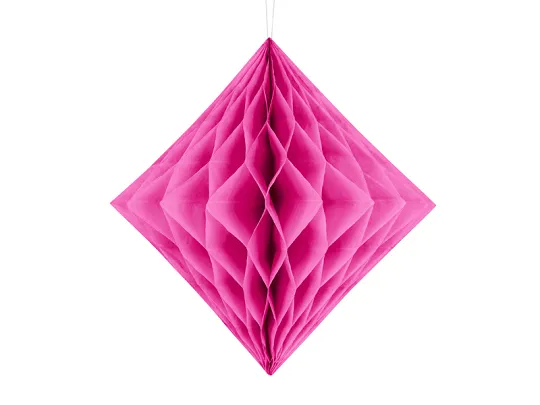 Decorațiune din hârtie Diamant  20cm, Fuchsia