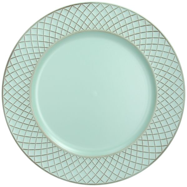 Platou decorativ/Suport farfurie Lirico Radial green 33 cm